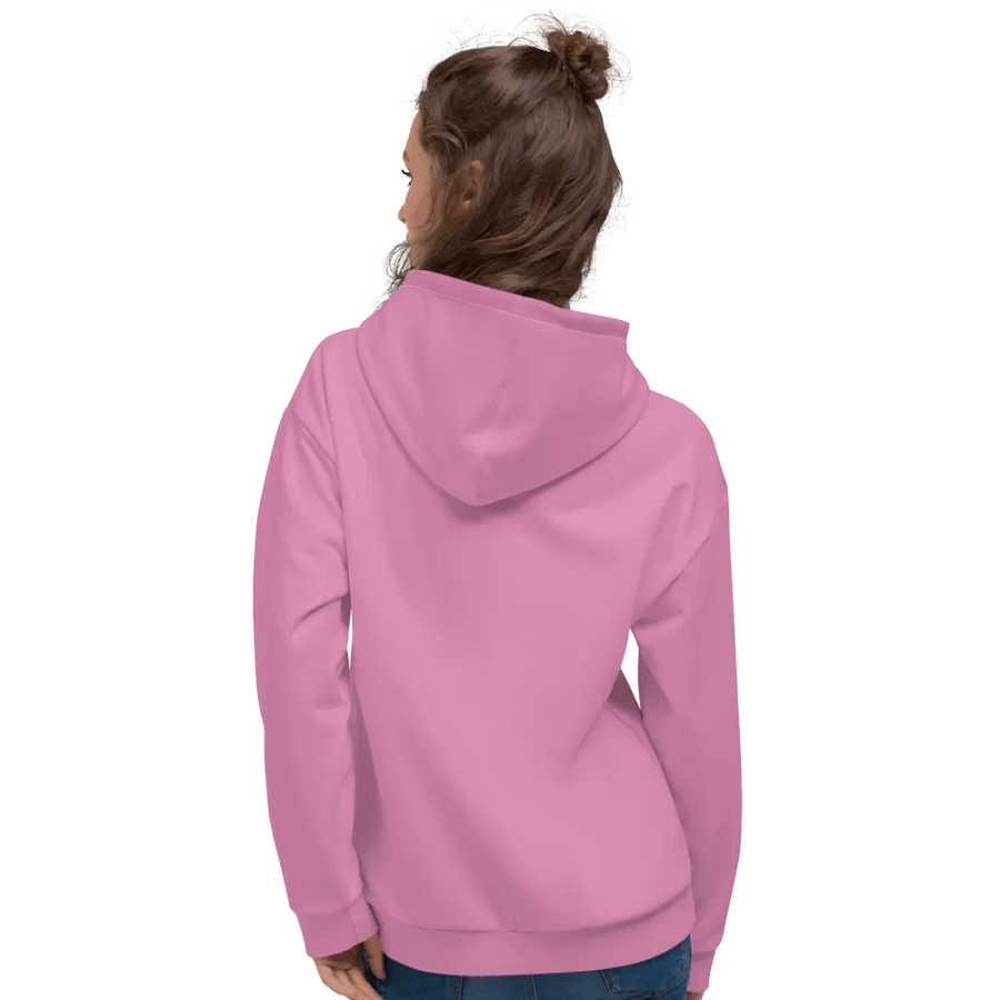 Plain Medium Carnation Pink True Summer Unisex Recycled Polyester Heavyweight Premium Hoodie by Treasure Pie product image (10)