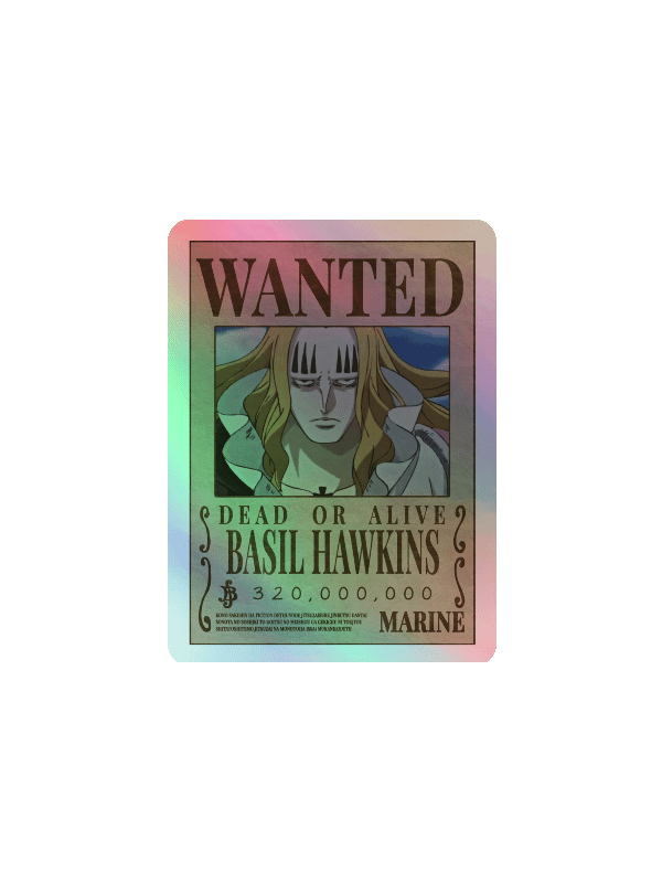 Basil Hawkins Wanted Poster Holographic Sticker Sheet product image (9)