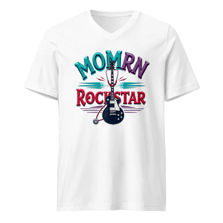 Rockstar Mom RN V-Neck Tee product image (5)