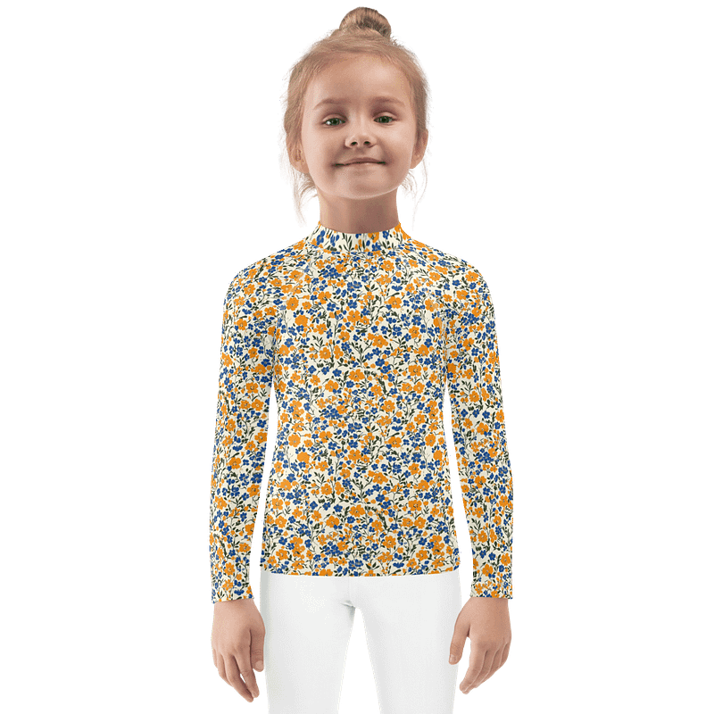 Yellow and Blue Floral Underlayer
