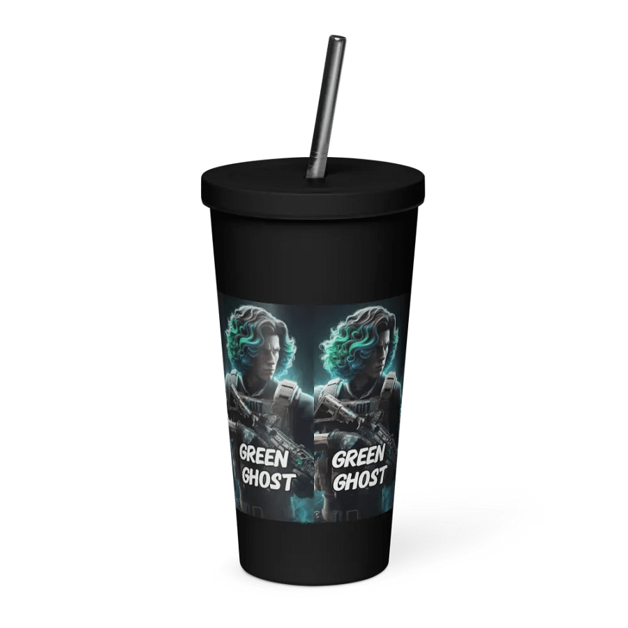 GREENGHOT- Stainless Steel cup with straw product image (2)