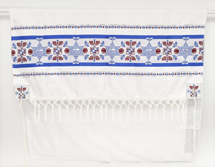 BLUE MENORAH -Small Tallit (Prayer Shawl) KIT product image (2)