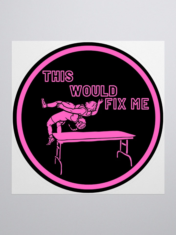 Fix Me Black/Pink Sticker product image (2)