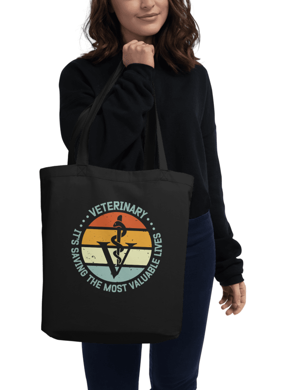 "saving the most valuable lives" black bag (medium size) product image (2)