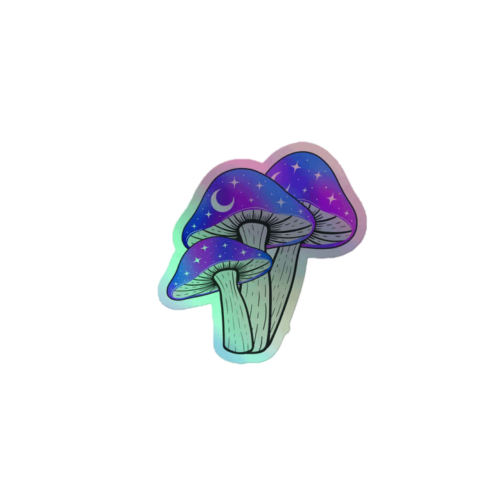 Galaxy Shrooms Holographic Sticker product image (1)
