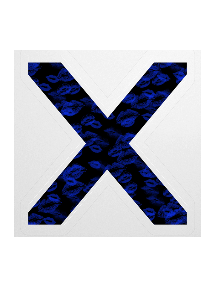 Black X Blue Lipstick Kisses | Kiss-cut Sticker product image (1)