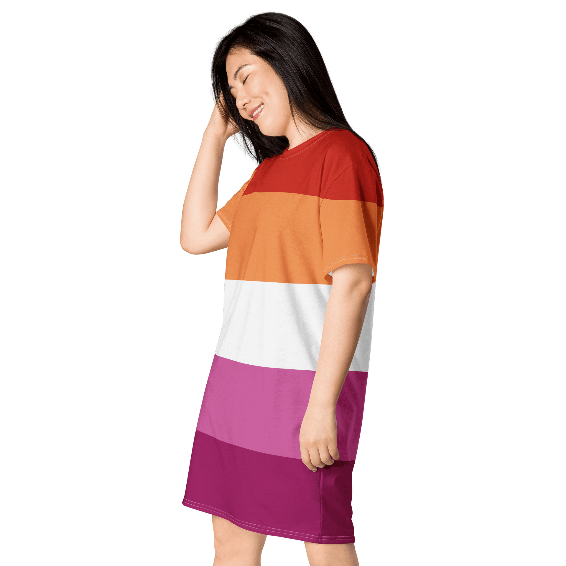 Lesbian Pride Flag T-shirt Dress product image (3)