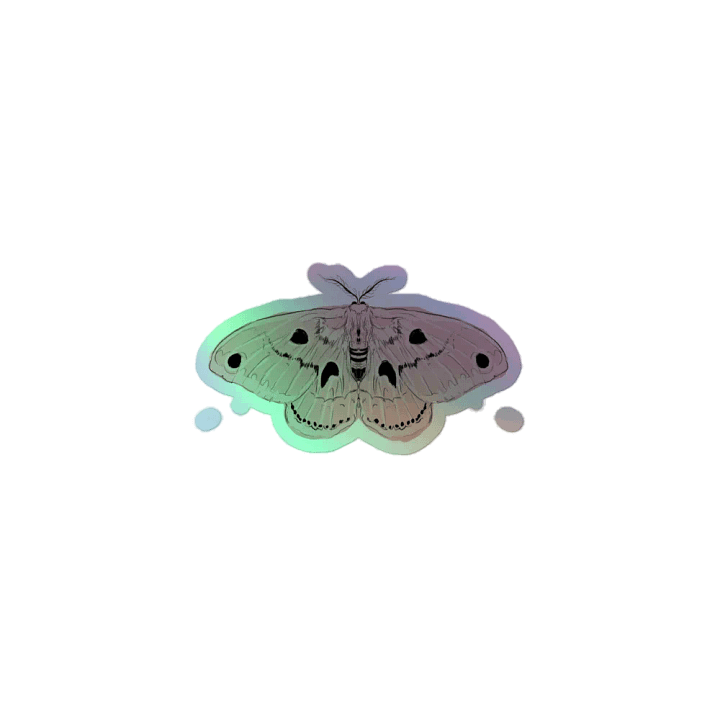 Holographic Moth Sticker product image (1)