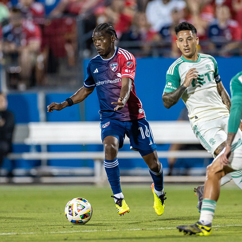Tsiki Ntsabeleng looks for space in the 2-1 FC Dallas win over Austin FC, May 11, 2024. 

Pic by @vismatt 

More pics at 3rdD...