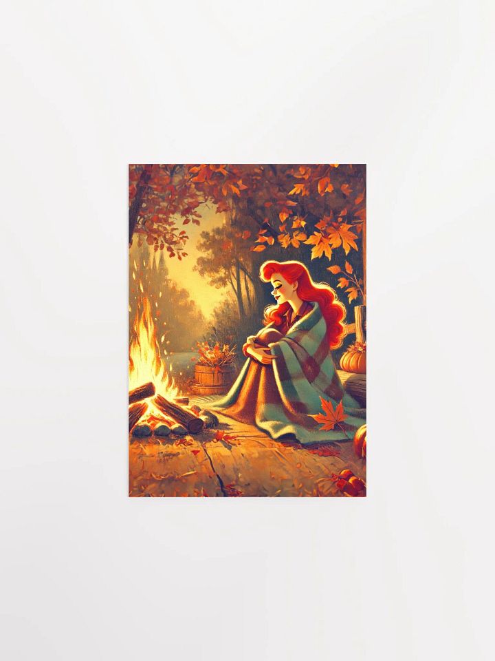 Cozy Vintage Style Autumn Campfire Premium Prints and Posters product image (4)