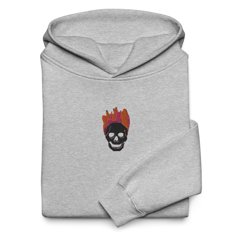 Flaming Skull - Embroidered - Unisex Premium Oversized Hoodie product image (8)
