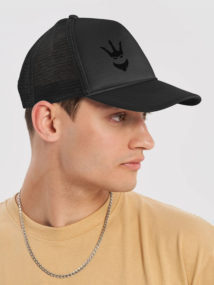 Black on Black CB Logo Foam Trucker Hat product image (18)