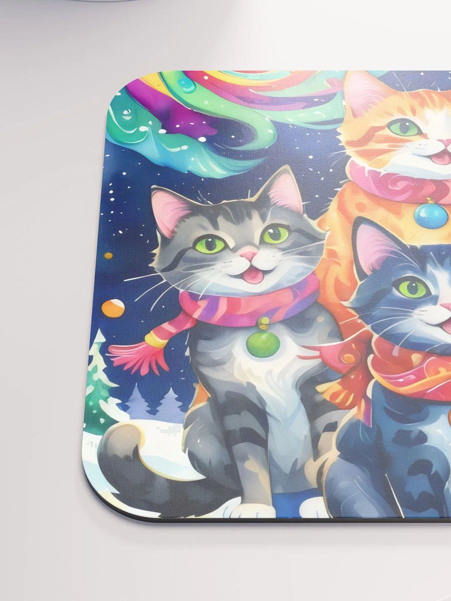 Festive Cats in Scarves Mouse Pad product image (7)