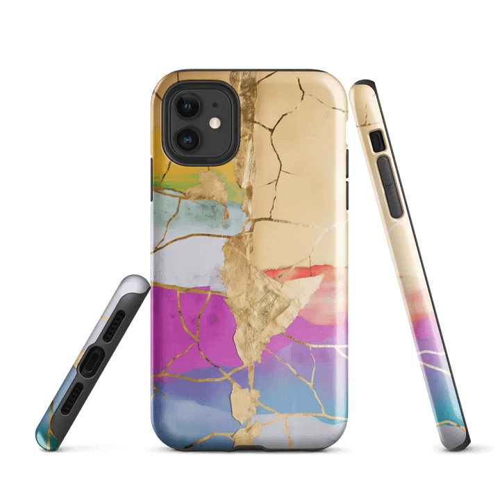 Colorful Kintsugi Tough iPhone Case product image (1)