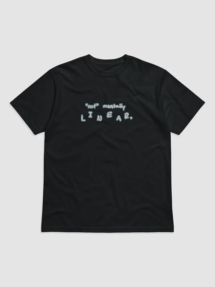 *not* mentally linear (lined design, #709AAF) unisex eco tee product image (1)