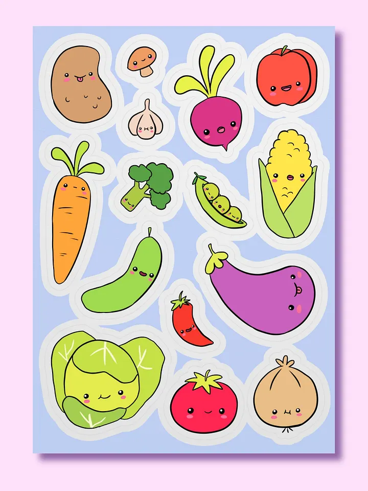 Veggie Wonderland Kiss Cut Sticker Sheet product image (1)