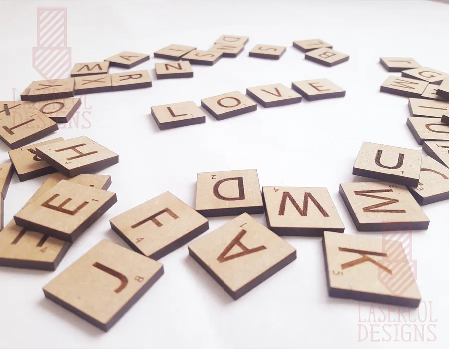 Scrabble tiles Alphabet - Laser Cut Files product image (5)
