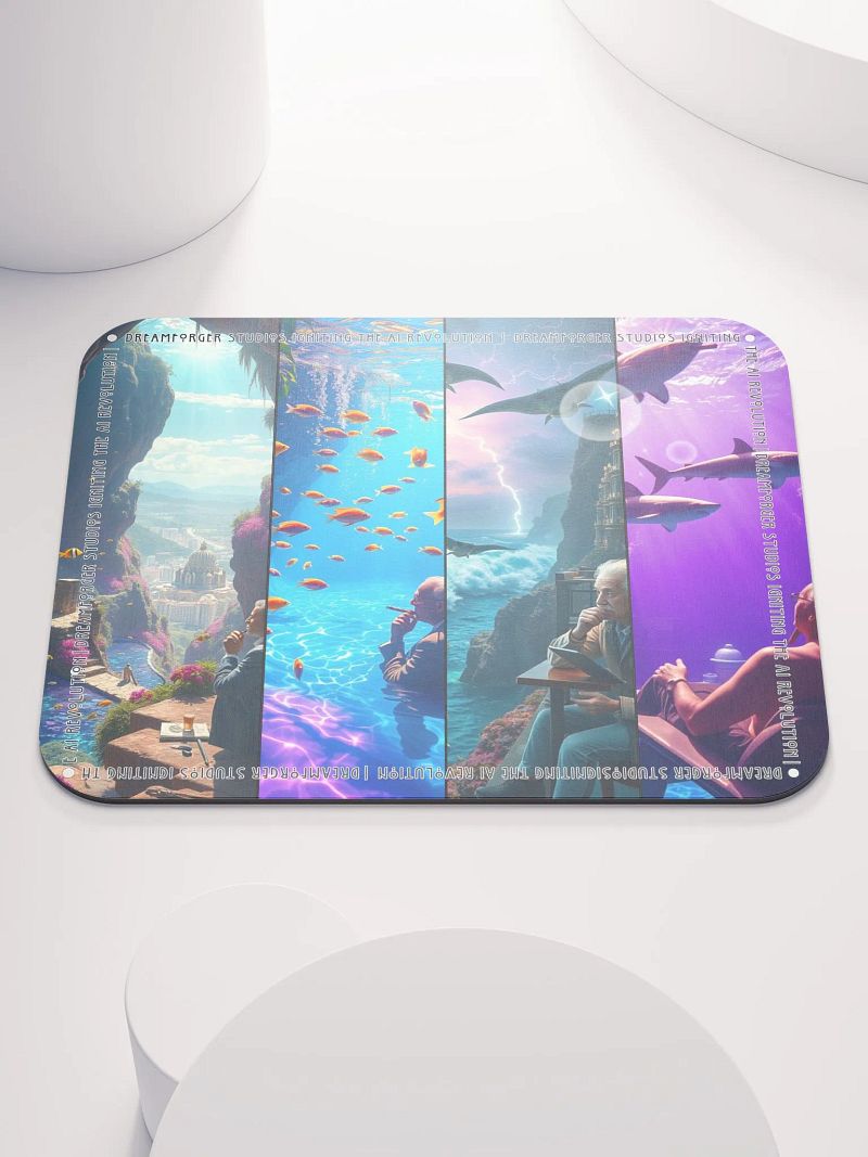 Deep Thinkers: Surrealist Vision Art Gallery Mouse Pad
