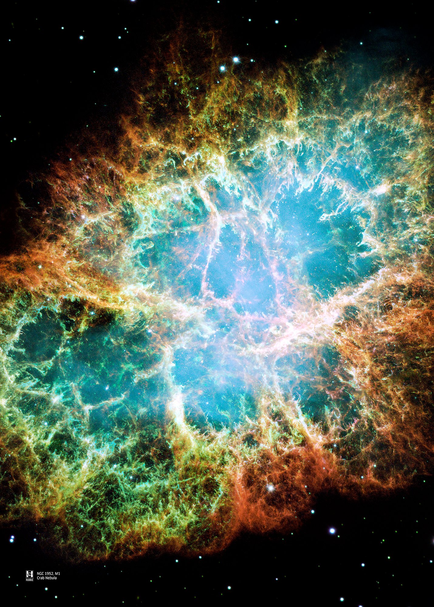 Crab Nebula. M1, NGC 1952, NASA Hubble Space Telescope — Hi-Res Space poster, science poster, space photo product image (4)