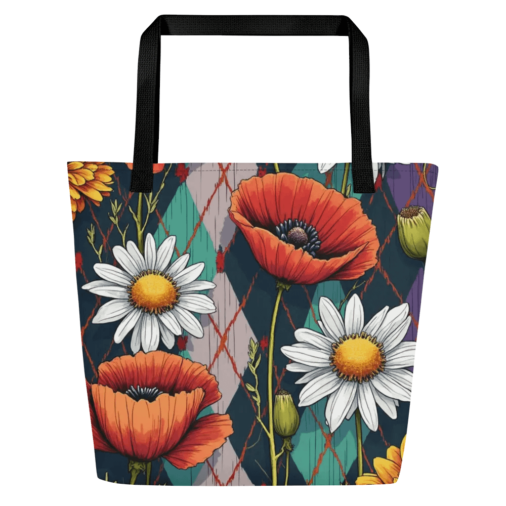 Blossoms Floral Tote With Pocket Bag #712 product image (4)