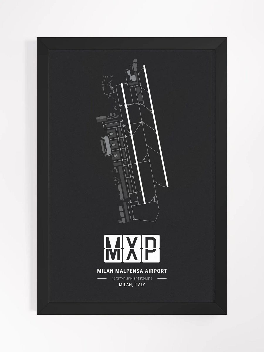 Framed Airport MXP Premium Map On Matt Paper product image (1)