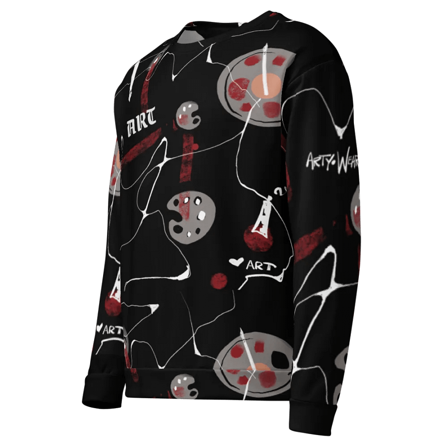 ScribbleWear #1 Unisex Art Sweatshirt/Black Palette product image (4)