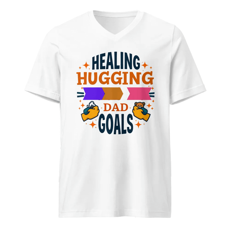Dad goals, Healing Hugging V-Neck Tee product image (5)