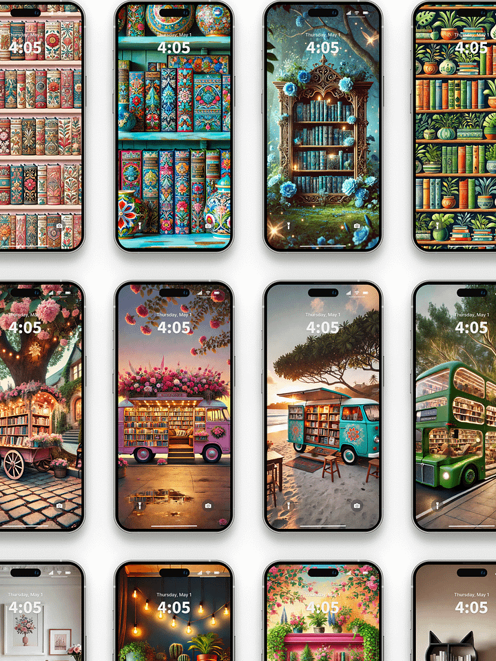 100 Stunning Wallpapers for Book Lovers – Cozy, Aesthetic & Inspiring product image (2)