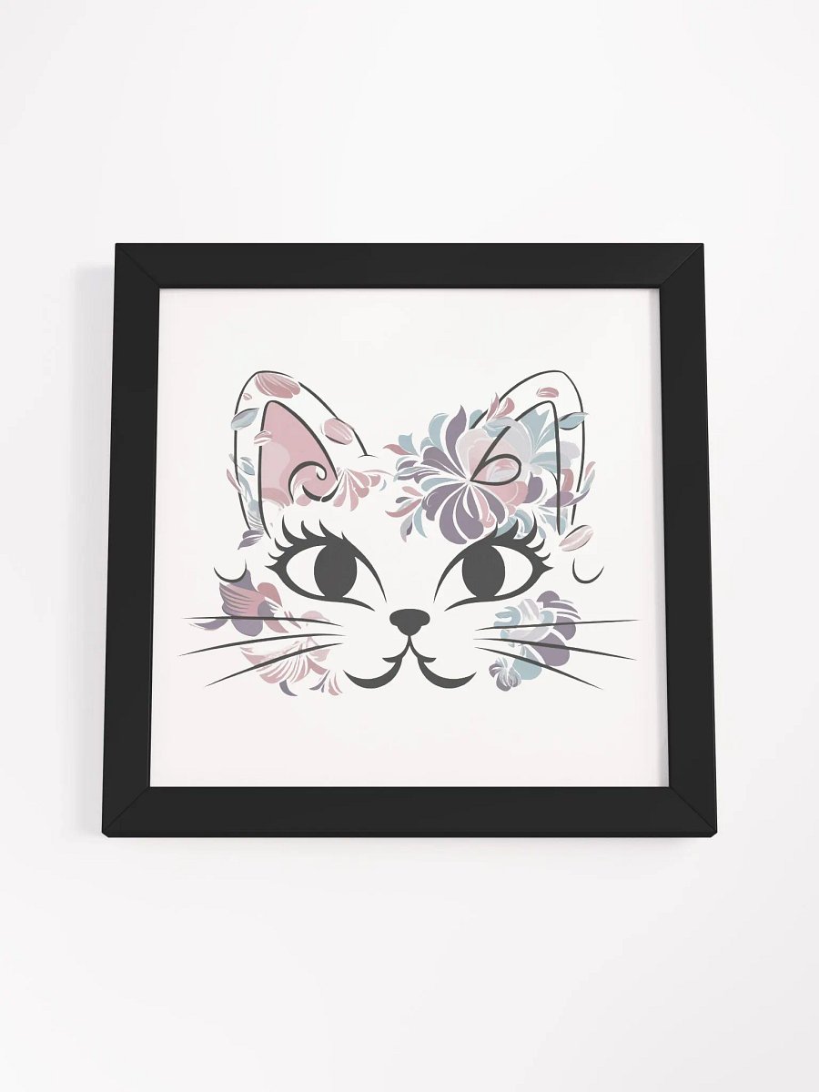 Cat Face Made of Flowers Print product image (4)