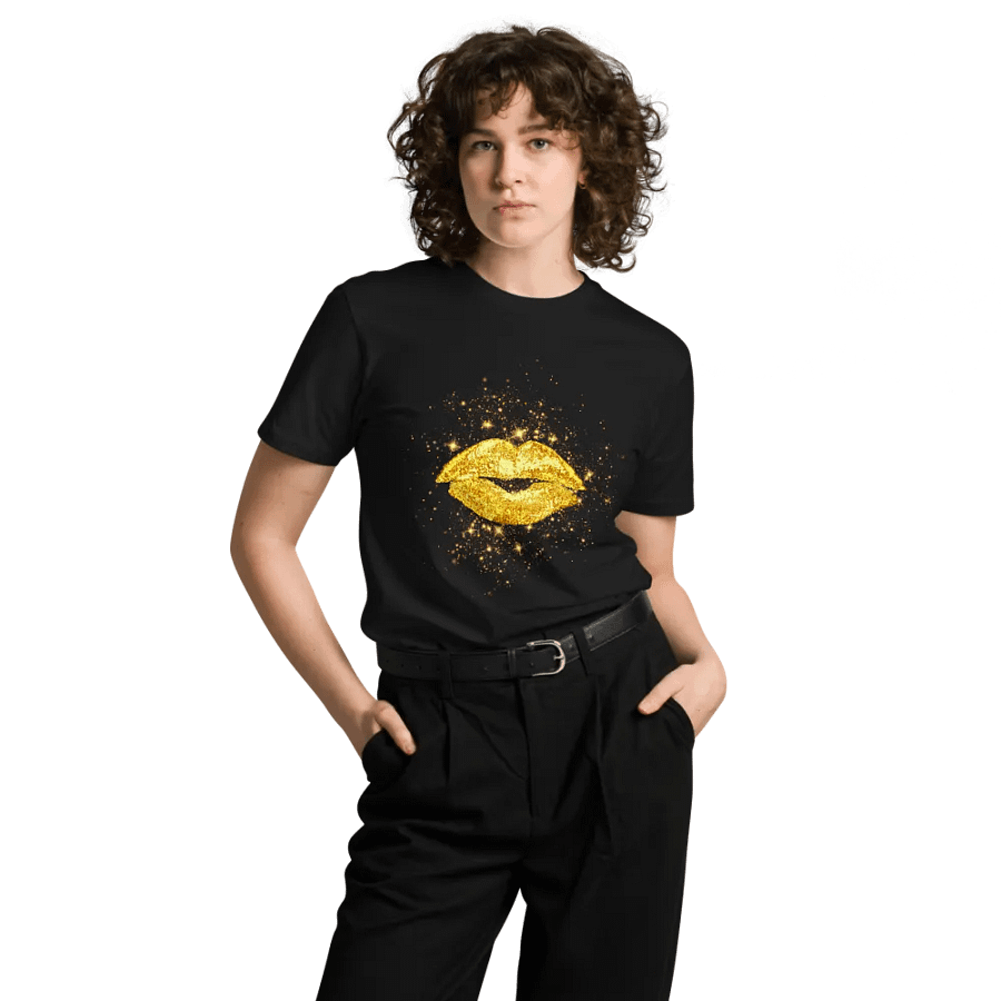 Golden Kiss Glitter Unisex T-Shirt product image (12)