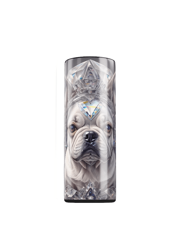 Crystal French Bulldog 20 oz Skinny Stainless Steel Tumbler product image (1)