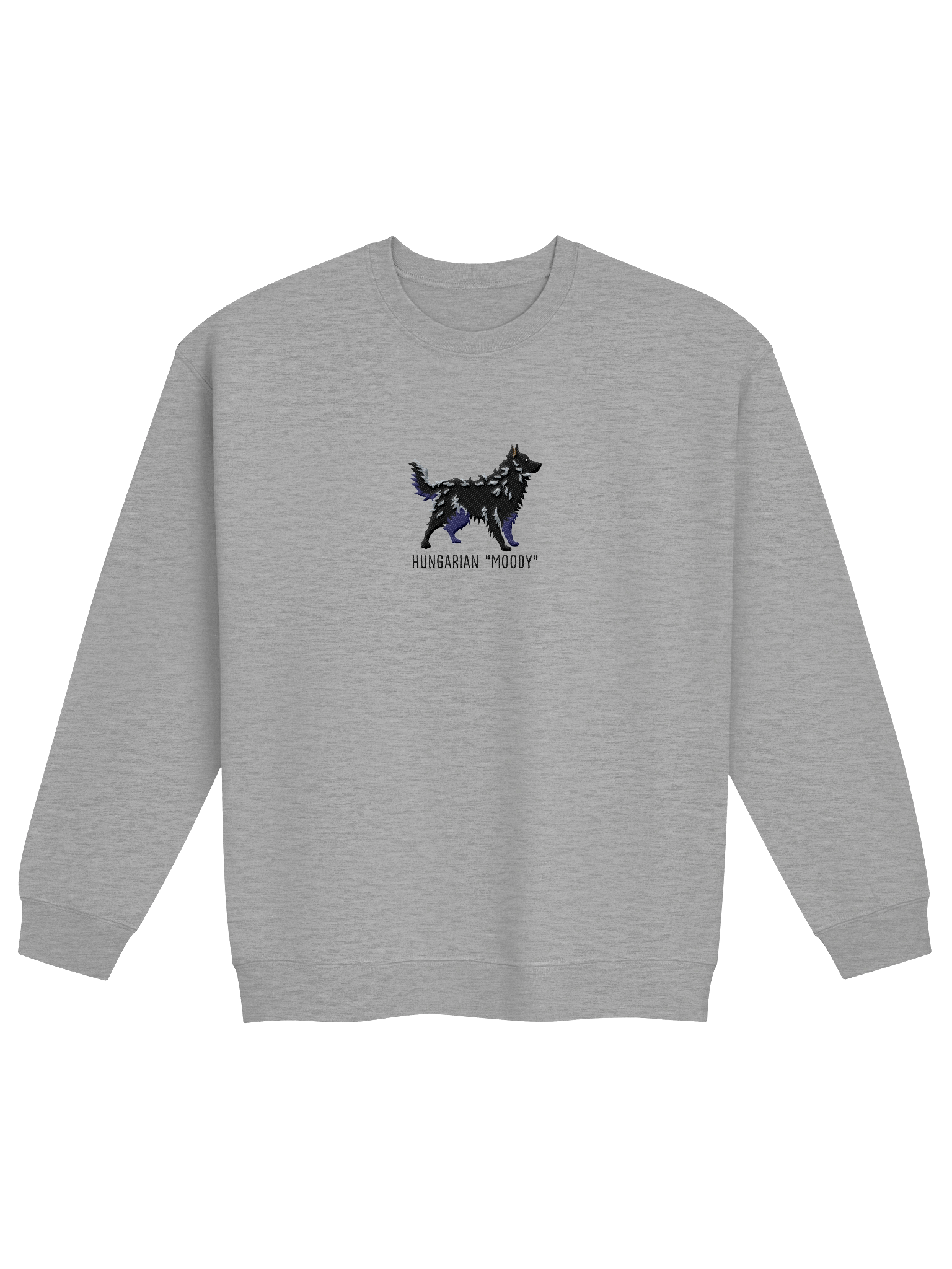 Hungarian Moody Sweatshirt (Embroidered) of a Hungarian Mudi(Black) product image (17)