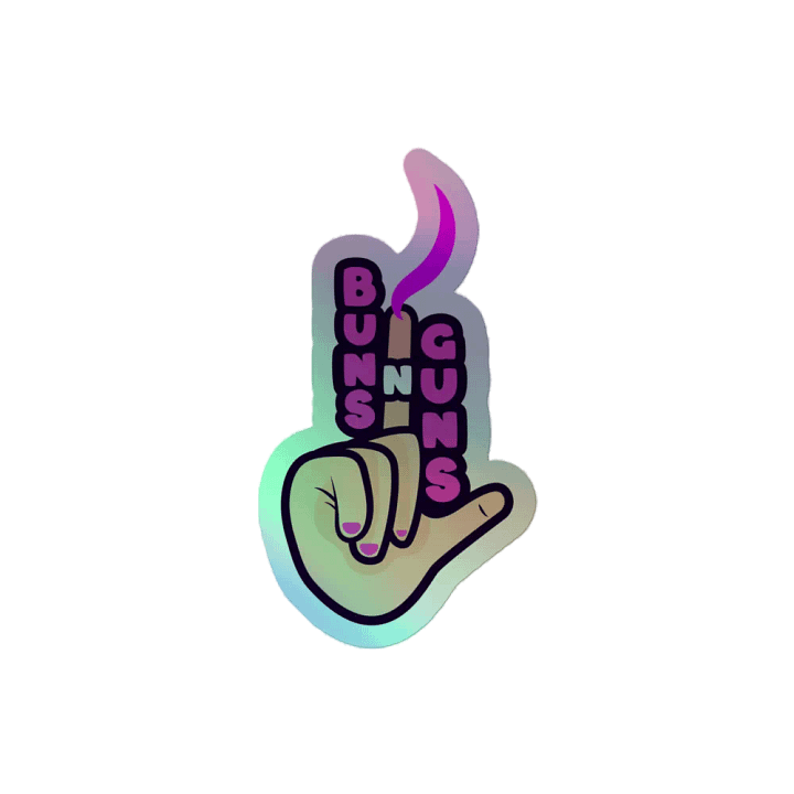 Holographic Buns n Guns Sticker product image (1)