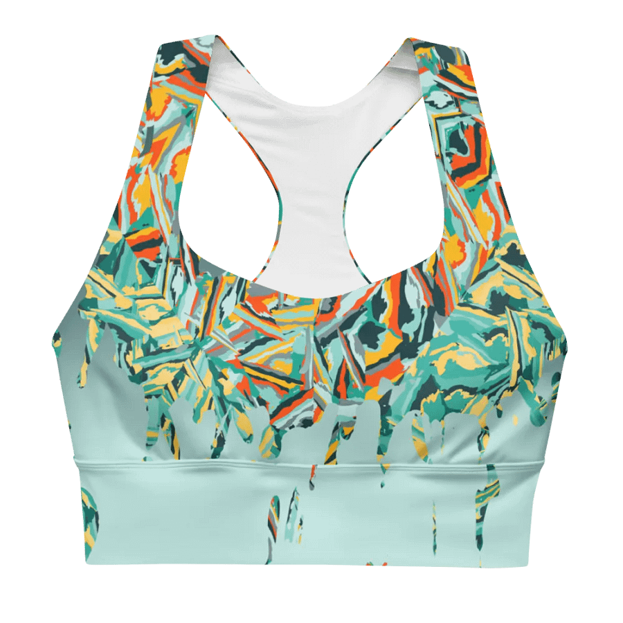 Colorful Destruction | Recycled Longline Sports Bra product image (5)