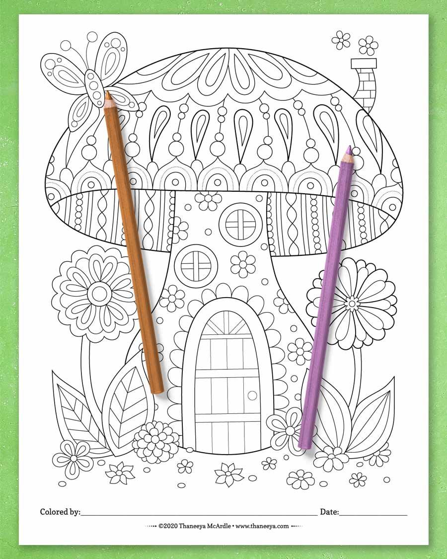 Whimsical Worlds Coloring Pages product image (7)