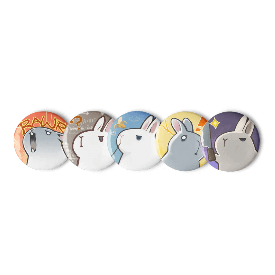 Bunny Boss Maru Mood Button Pin Set product image (5)