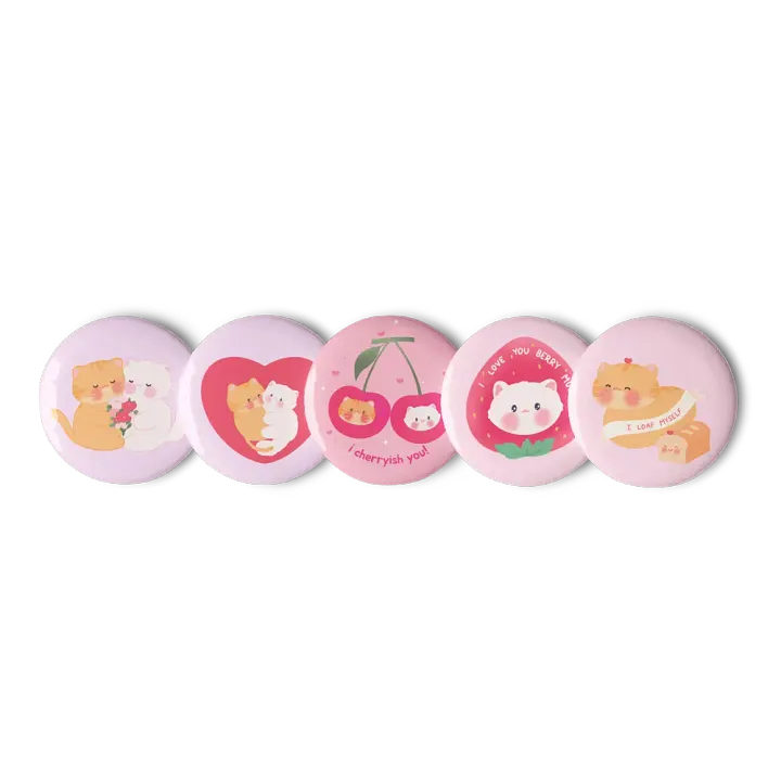 Cats and Love Pin Set product image (1)