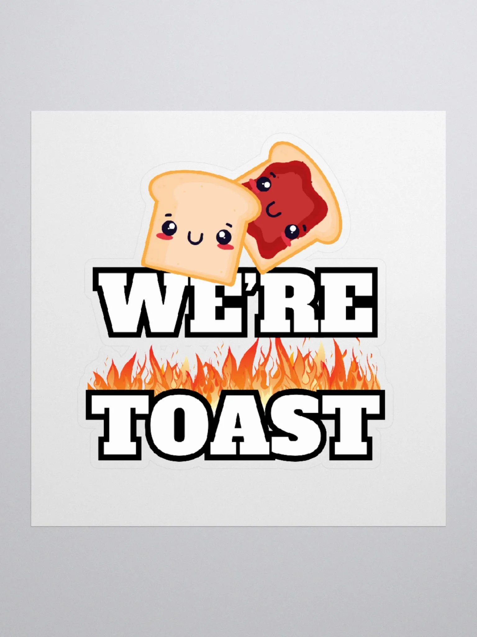Whimsical 'We're Toast' Sticker Set product image (1)