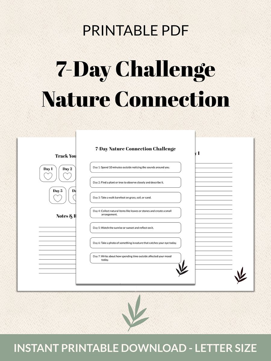 7-Day Nature Connection Challenge Printable product image (2)