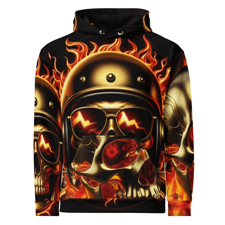 Aviator Golden Glow - Unisex Skull Hoodie #9 product image (1)