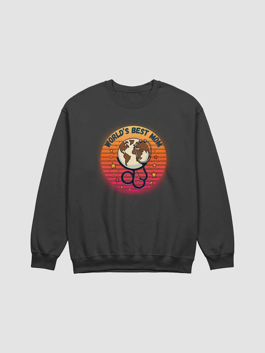 World's Best Mom Earth Stethoscope Crewneck Sweatshirt product image (4)