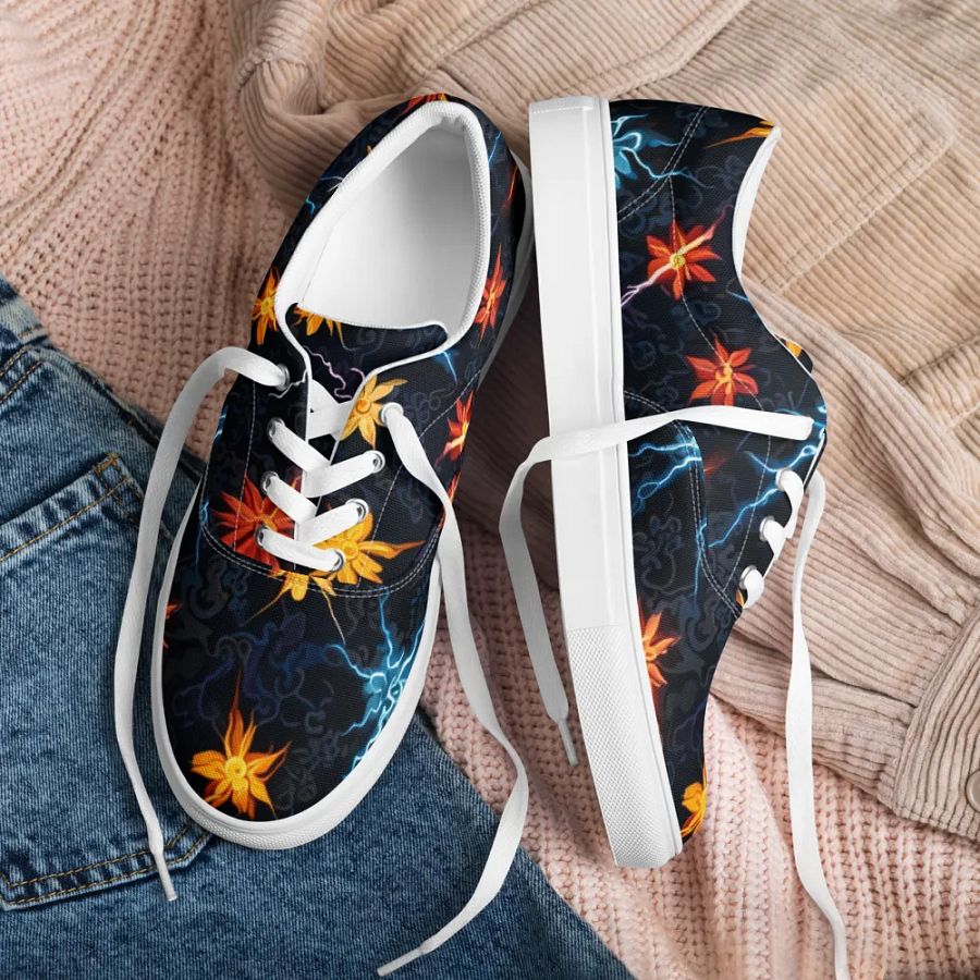 Electric Bloom Lace-Up canvas Shoes product image (9)