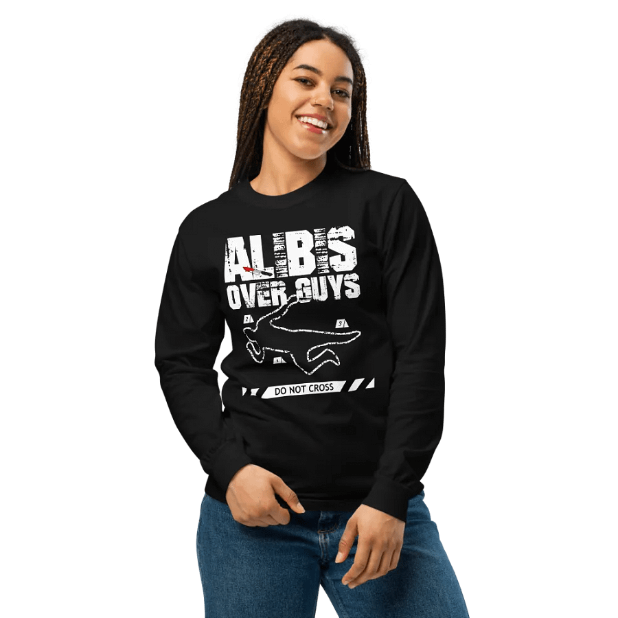 CrimeClothes Alibis Over Guys Crime Scene Long Sleeve T-Shirt product image (2)