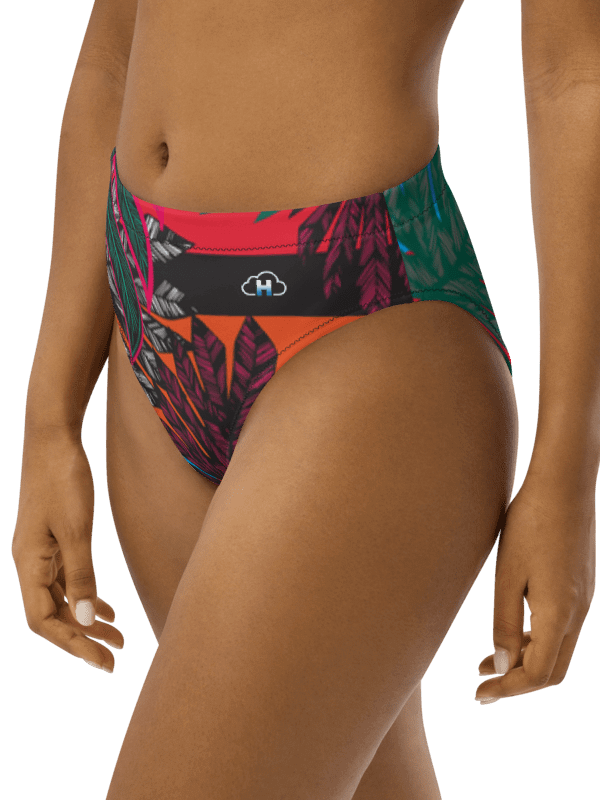 Tropical vision-Recycled High Waisted Bikini Bottom product image (3)