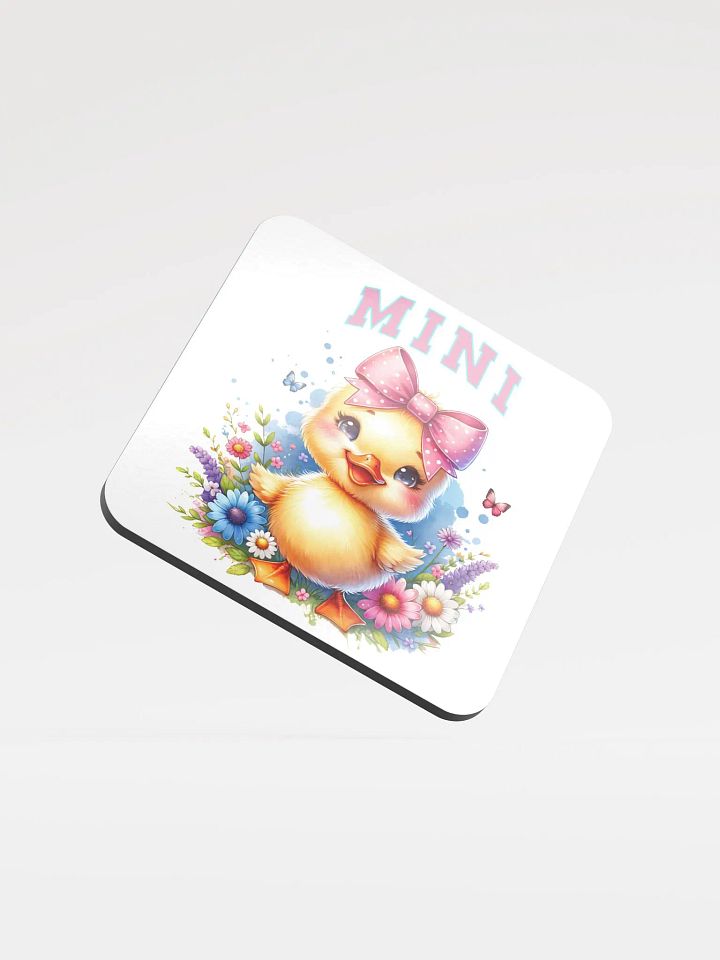 Mini Duckling Delight Glossed Cork Coaster product image (1)