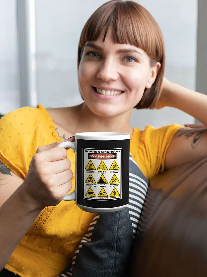 Funny Warning Sign Mug for Board Gamers - 15 ounce product image (2)