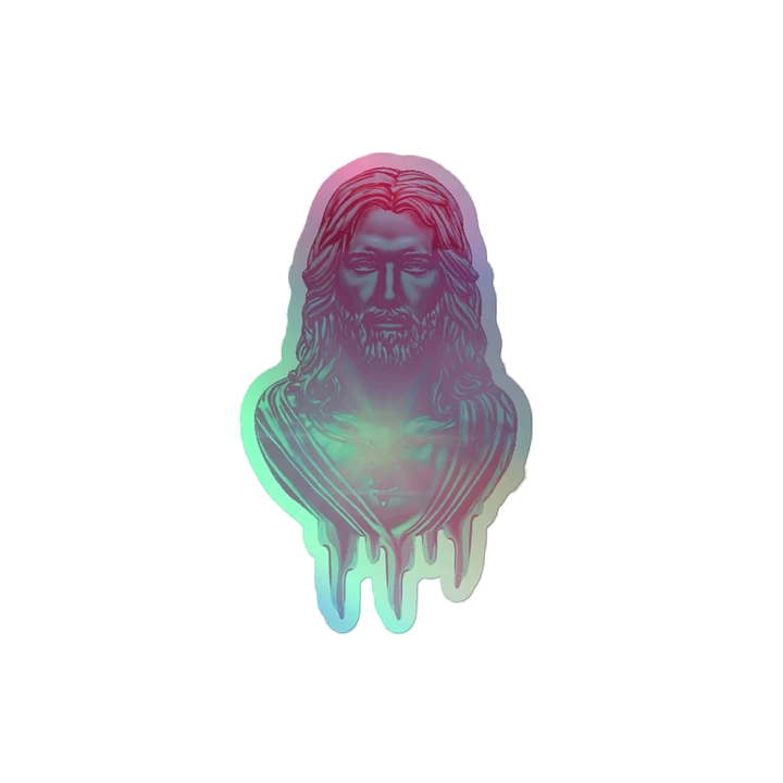 Pink Dripping Jesus Holographic Sticker product image (2)