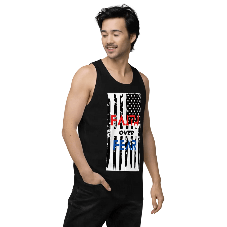 Faith Over Fear Patriotic Tank Top product image (3)