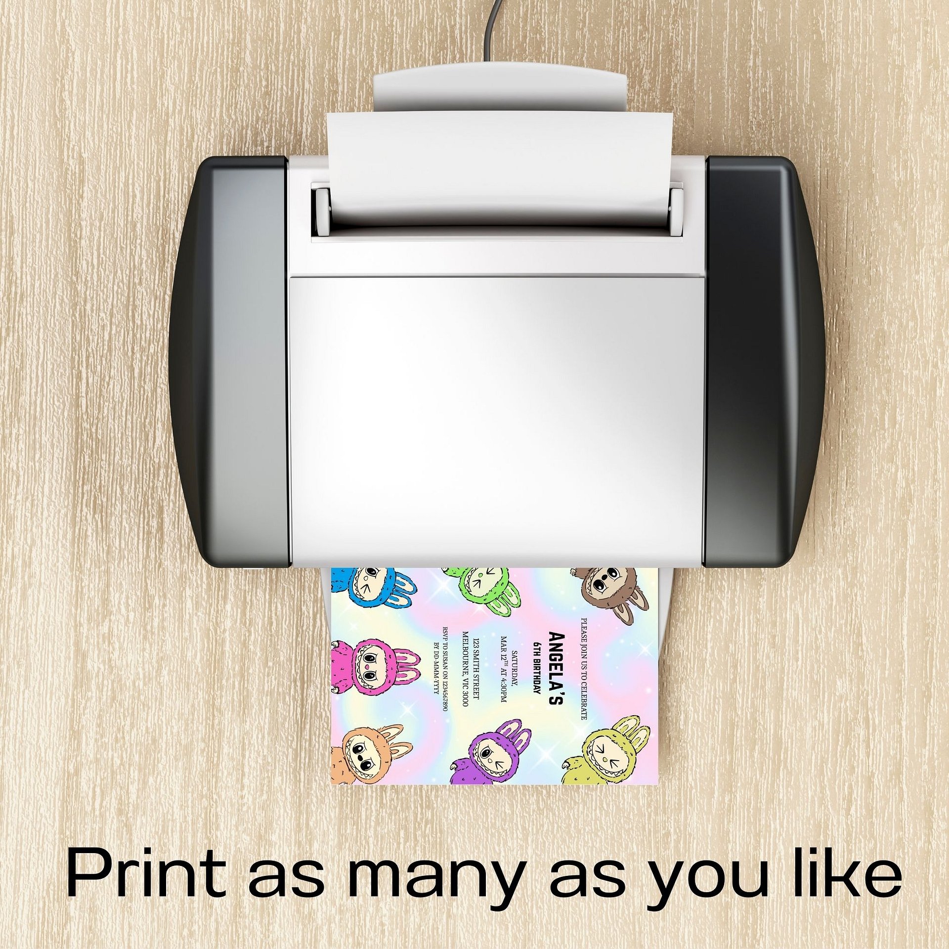 Labubu Birthday Invitation product image (9)
