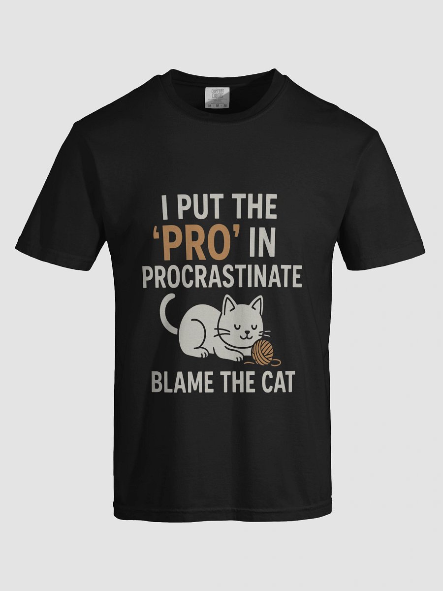 No Procrastination Pro Cat T-Shirt product image (7)